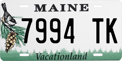 ME license plate 7994TK