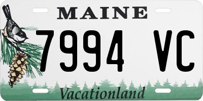 ME license plate 7994VC