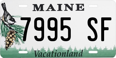 ME license plate 7995SF