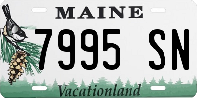 ME license plate 7995SN