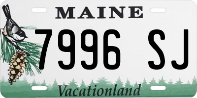 ME license plate 7996SJ