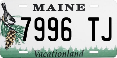 ME license plate 7996TJ