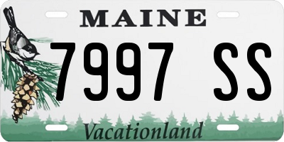 ME license plate 7997SS