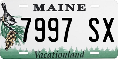 ME license plate 7997SX