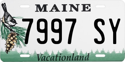 ME license plate 7997SY