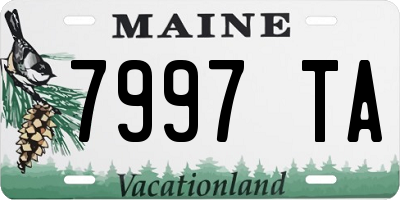ME license plate 7997TA