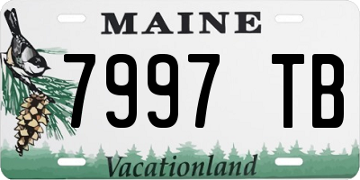 ME license plate 7997TB