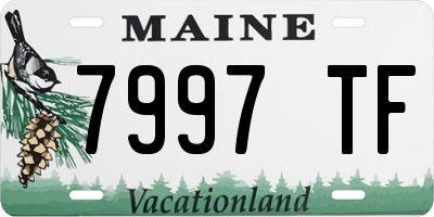 ME license plate 7997TF