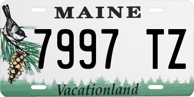 ME license plate 7997TZ