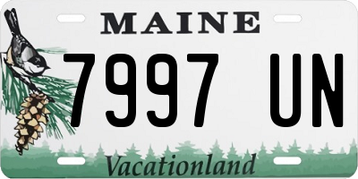 ME license plate 7997UN