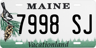 ME license plate 7998SJ