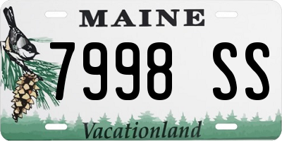 ME license plate 7998SS