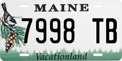 ME license plate 7998TB