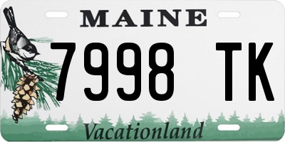 ME license plate 7998TK