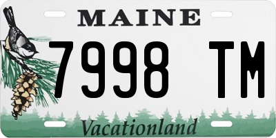 ME license plate 7998TM