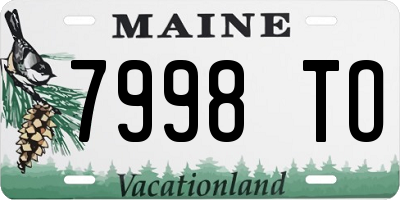 ME license plate 7998TO