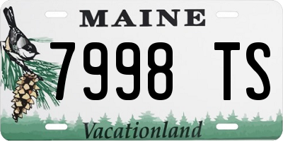ME license plate 7998TS