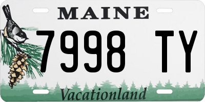 ME license plate 7998TY