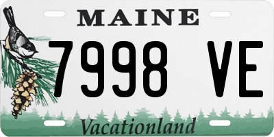 ME license plate 7998VE