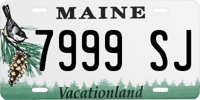 ME license plate 7999SJ