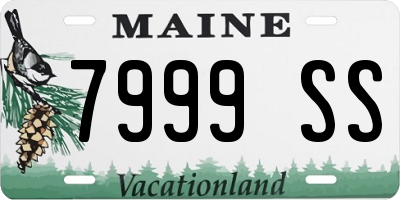ME license plate 7999SS