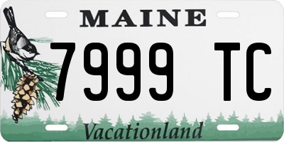 ME license plate 7999TC