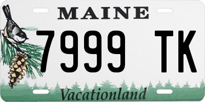 ME license plate 7999TK