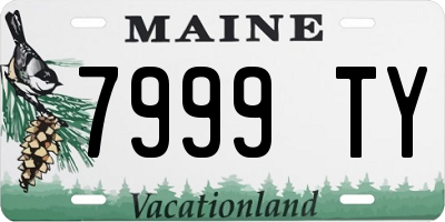ME license plate 7999TY