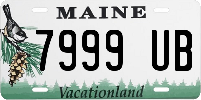 ME license plate 7999UB