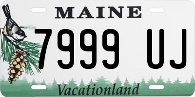 ME license plate 7999UJ