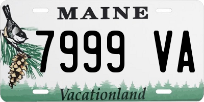 ME license plate 7999VA