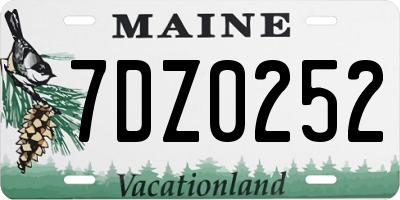 ME license plate 7DZ0252