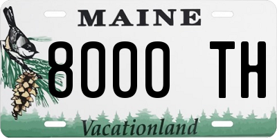 ME license plate 8000TH