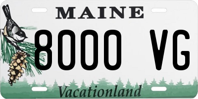 ME license plate 8000VG