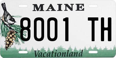 ME license plate 8001TH