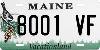 ME license plate 8001VF