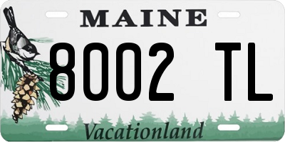 ME license plate 8002TL