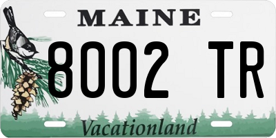 ME license plate 8002TR