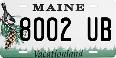 ME license plate 8002UB