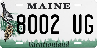 ME license plate 8002UG