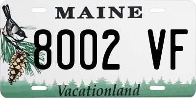 ME license plate 8002VF