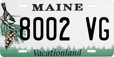 ME license plate 8002VG