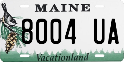 ME license plate 8004UA