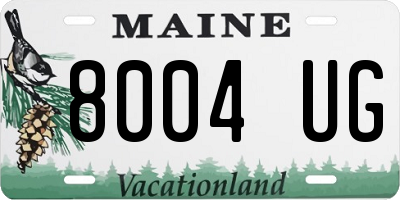 ME license plate 8004UG