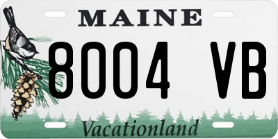 ME license plate 8004VB