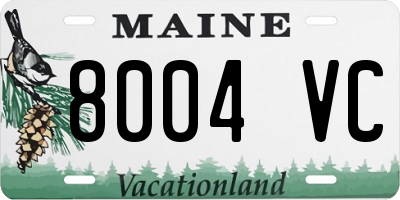ME license plate 8004VC