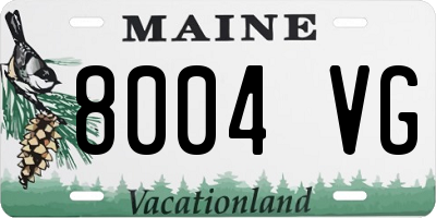 ME license plate 8004VG