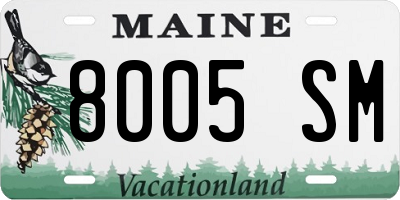 ME license plate 8005SM