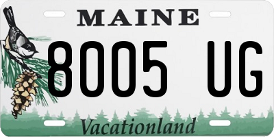 ME license plate 8005UG