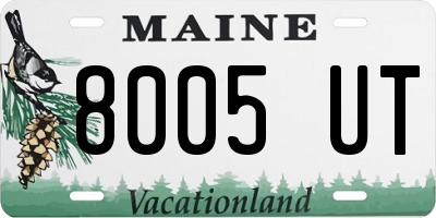 ME license plate 8005UT